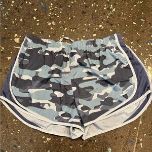 Nike Women's Blue Camo Running Shorts
